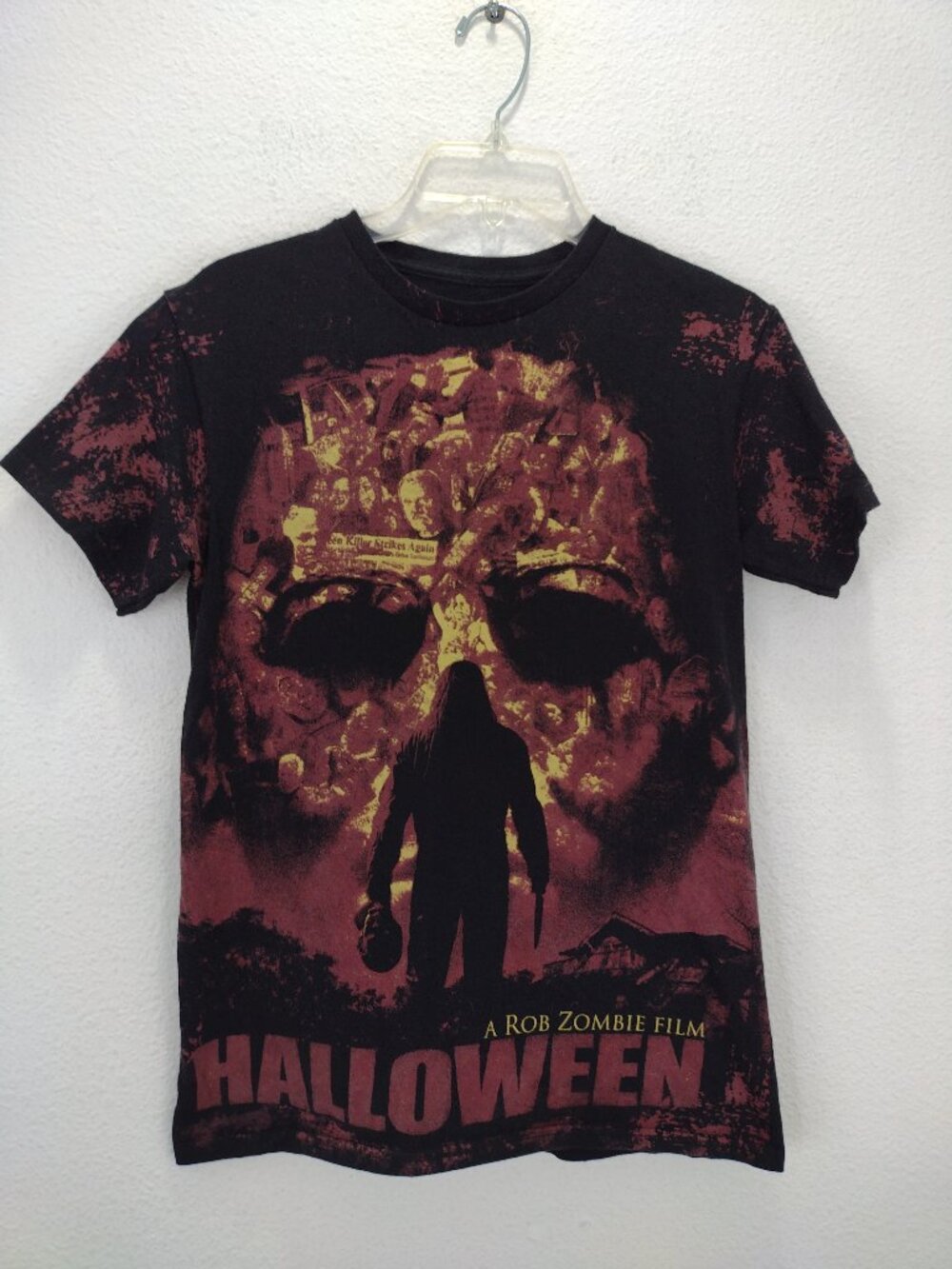 Halloween Rob Zombie T-Shirt Men's All Over Print Small Black